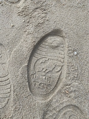 Midway Beach Seaside Heights NJ Shore Shoe Footprints